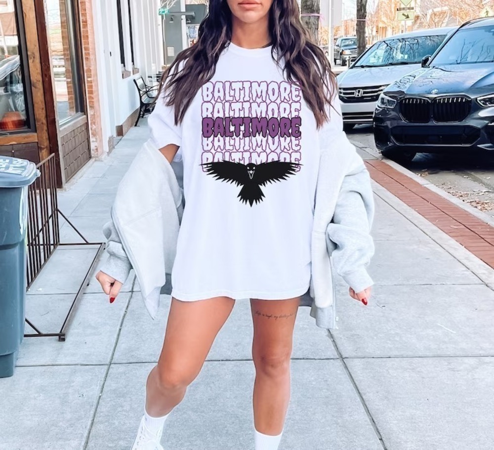 Baltimore Football Team League Tshirt Oversized Gift Ravens